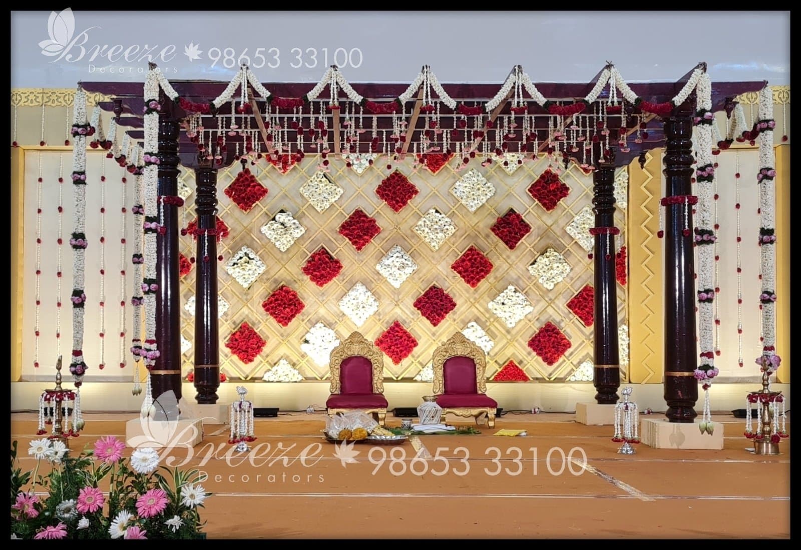 Wedding Stage Decoration -Suguna auditorium Coimbatore - Original Full Size Photo 1