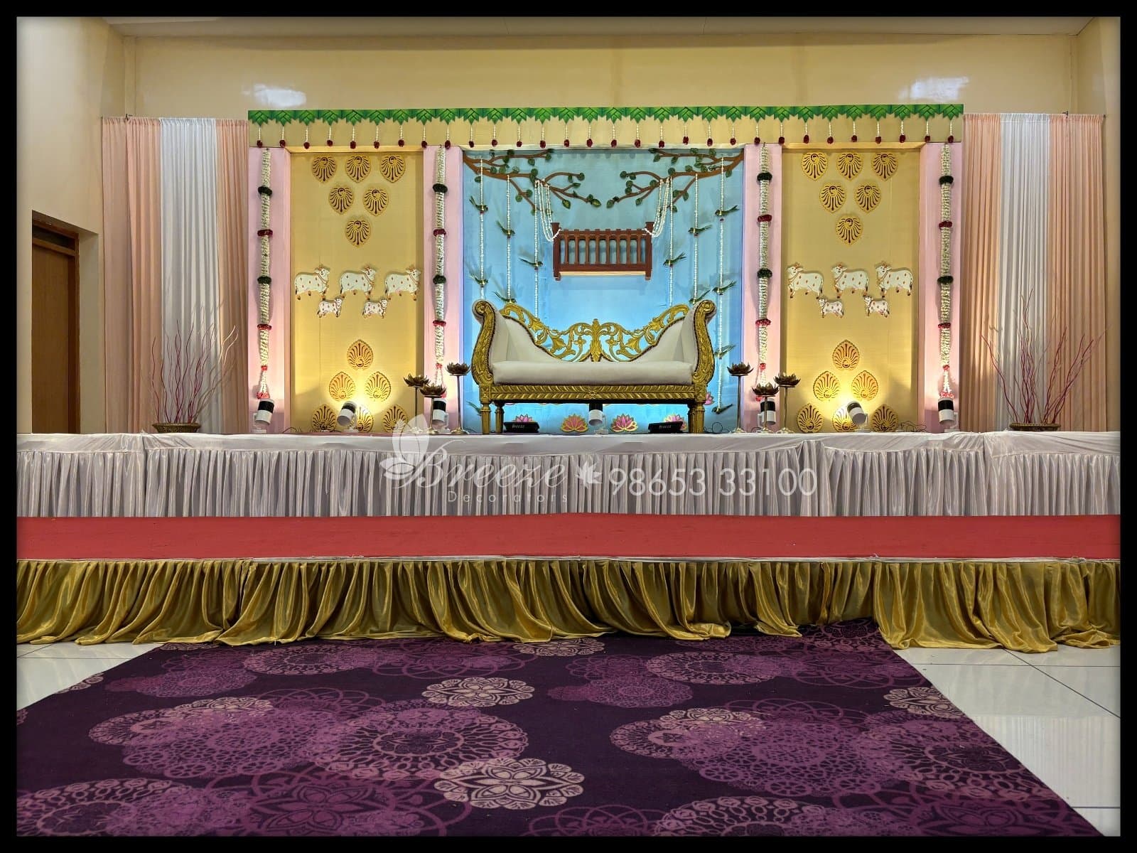 Suguna Auditorium Coimbatore Valaikappu Function Decoration - Photo 1