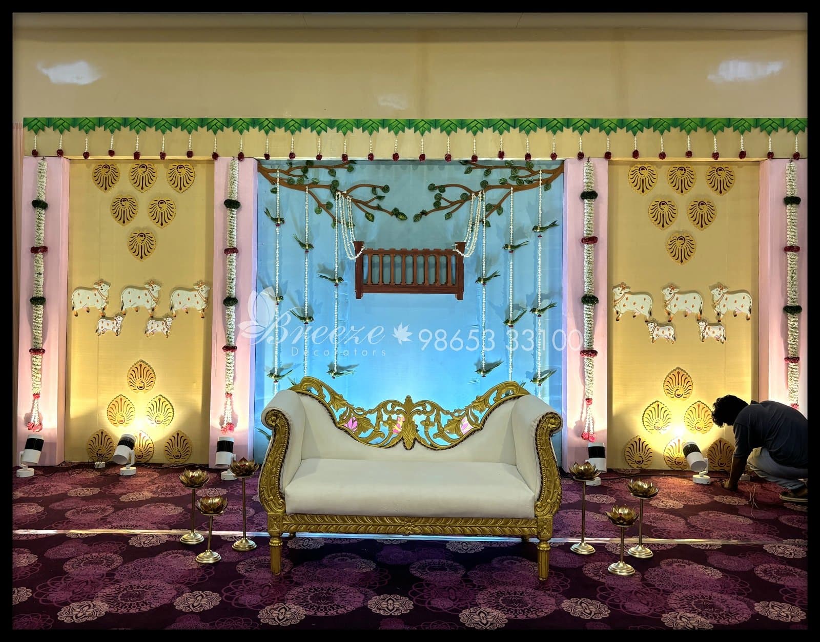 Suguna Auditorium Coimbatore Valaikappu Function Decoration - Photo 11